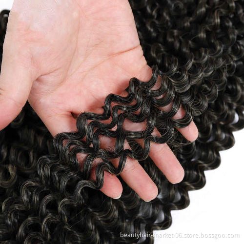 Factory Wholesale Price 18/24 inch Ombre Prelooped Synthetic Long Soft PreTwist Passion Twist Water Wave Crochet Braid Hair